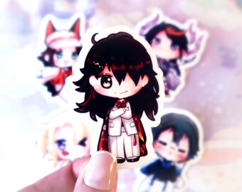 Anime Kawaii NIJISANJI Luxiem 2 Inch Vinyl Decal Water Resistant Vox Akuma Mysta Rias Shu Yamino Luca Kaneshiro Ike Eveland