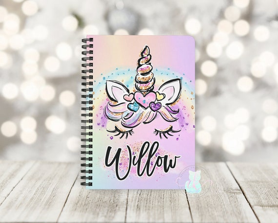 Unicorn Notebook School Supplies Back To School Unicorn Etsy