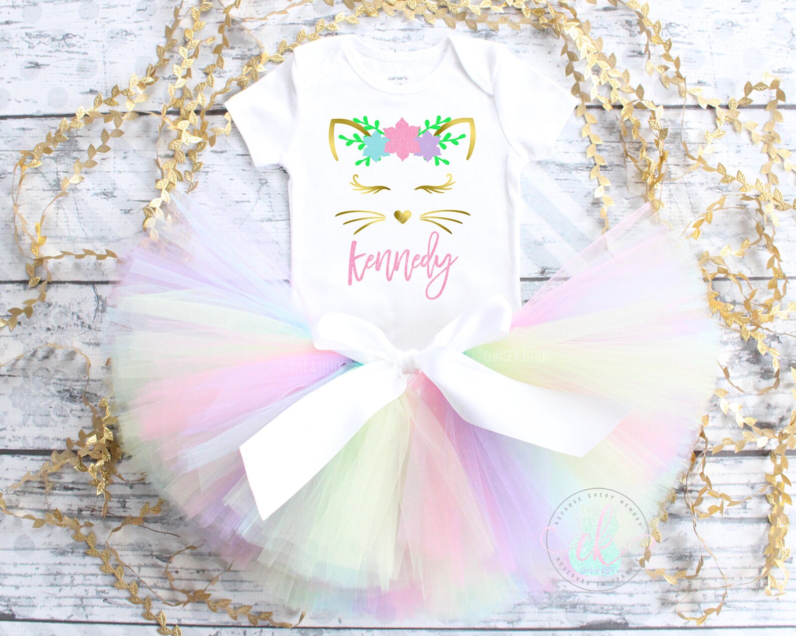 Cat Birthday Outfit Kitty Birthday Outfit Cat Shirt Kitty Etsy