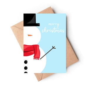 Carte de Noël bonhomme de neige/Cartes de Noël/Joyeux Noël