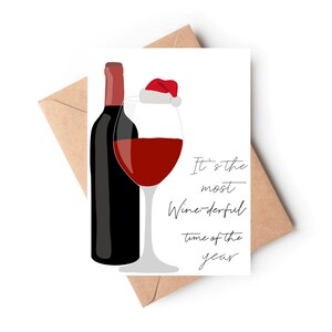 Carte de Noël drôle/carte des vins/carte 2020/Joyeux Noël/carte des amateurs de vin