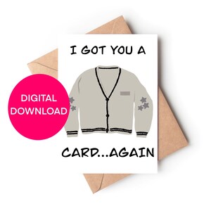 Imprimir desde casa Tarjeta Cardigan/Tarjeta de cumpleaños