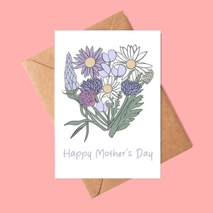 pour la fête des mères fleurie | Jolie carte pour maman