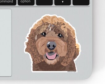 Cockapoo Sticker/Vinyl Sticker/Laptop Sticker/Water bottle sticker/Mug Sticker/Notebook Sticker/Dog lover sticker