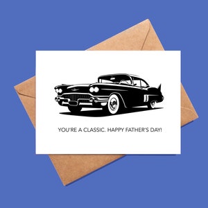 de voiture classique | Carte pour la fête des pères