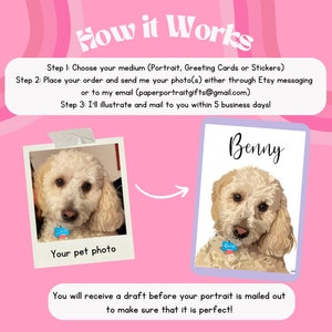 Personalized Pet Illustration Portrait Cards Stickers image 2