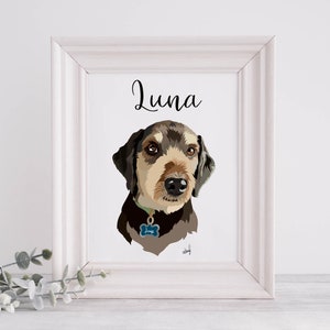 Personalized Pet Illustration Portrait Cards Stickers image 8