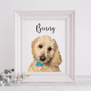 Personalized Pet Illustration Portrait Cards Stickers image 1