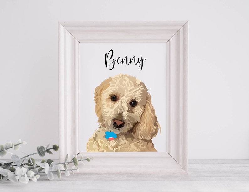 Personalized Pet Illustration Portrait Cards Stickers image 1