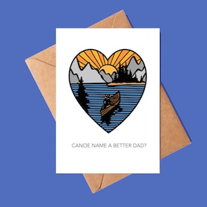 pour amateur de canoë | Carte pour la fête des pères