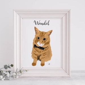 Personalized Pet Illustration Portrait Cards Stickers image 7