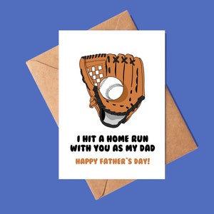 Biglietto per la festa del papà/biglietto per guanti da baseball