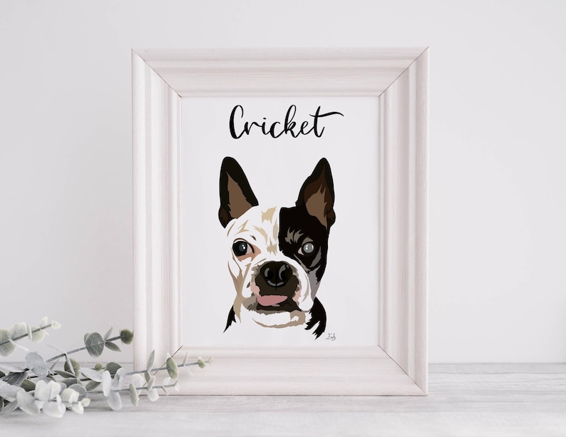 Personalized Pet Illustration Portrait Cards Stickers image 6