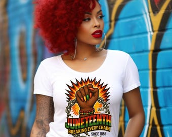 Juneteenth Womans Fist PNG, Black History PNG, Breaking Every Chain png, Black History