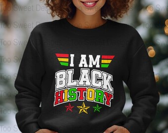Black History Month PNG Bundle | "I Am Black History" Design (Digital Download)