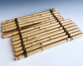 Ikebana Vase Platform Base, Japanese Bamboo Yaki Kadai