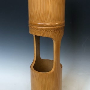 Ikebana Flower Vase, Japanese Bamboo Cylinder for Nageire or Chabana Flower Arrangement