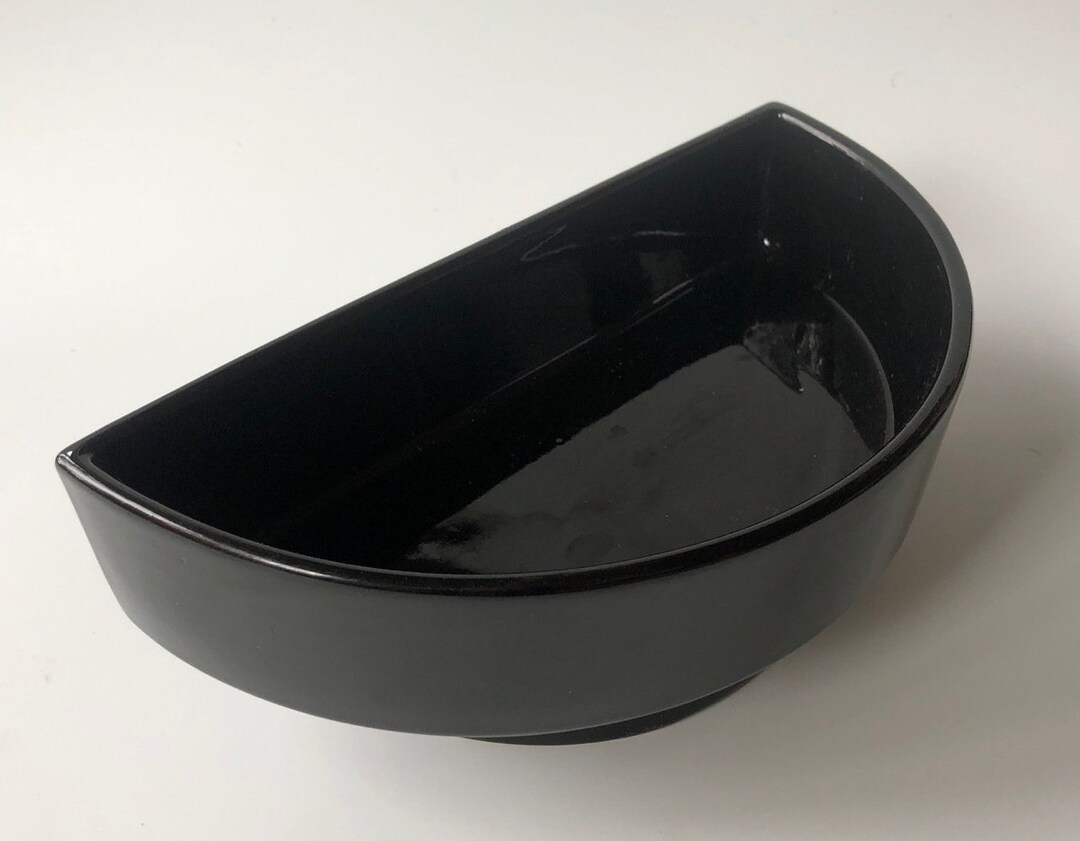 Ikebana Flower Vase Japanese Ceramic Half Moon Etsy