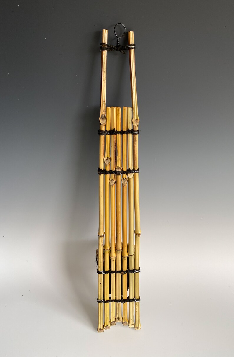 Ikebana Vase Japanese Bamboo Wall Hanging Container Etsy