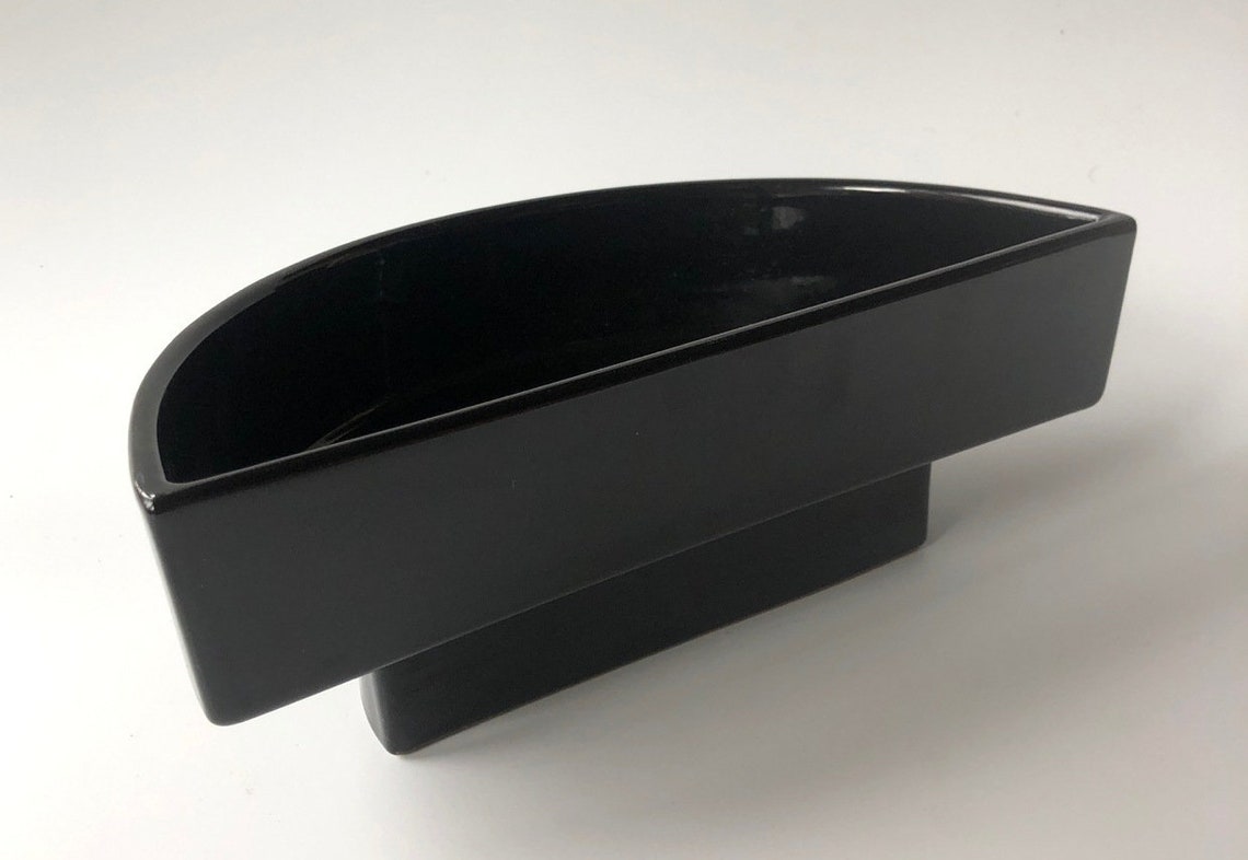 Ikebana Flower Vase Japanese Ceramic Half Moon Etsy