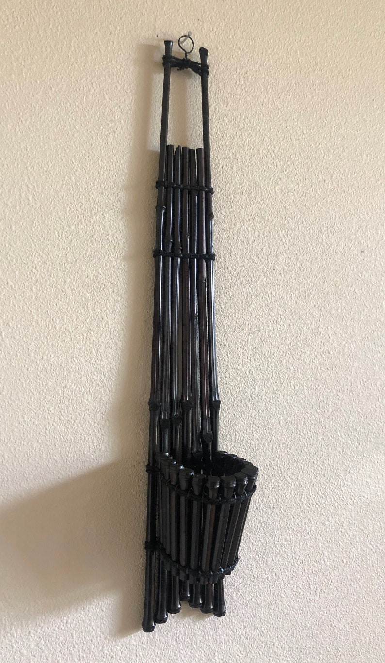 Ikebana Vase Japanese Bamboo Wall Hanging Container Etsy