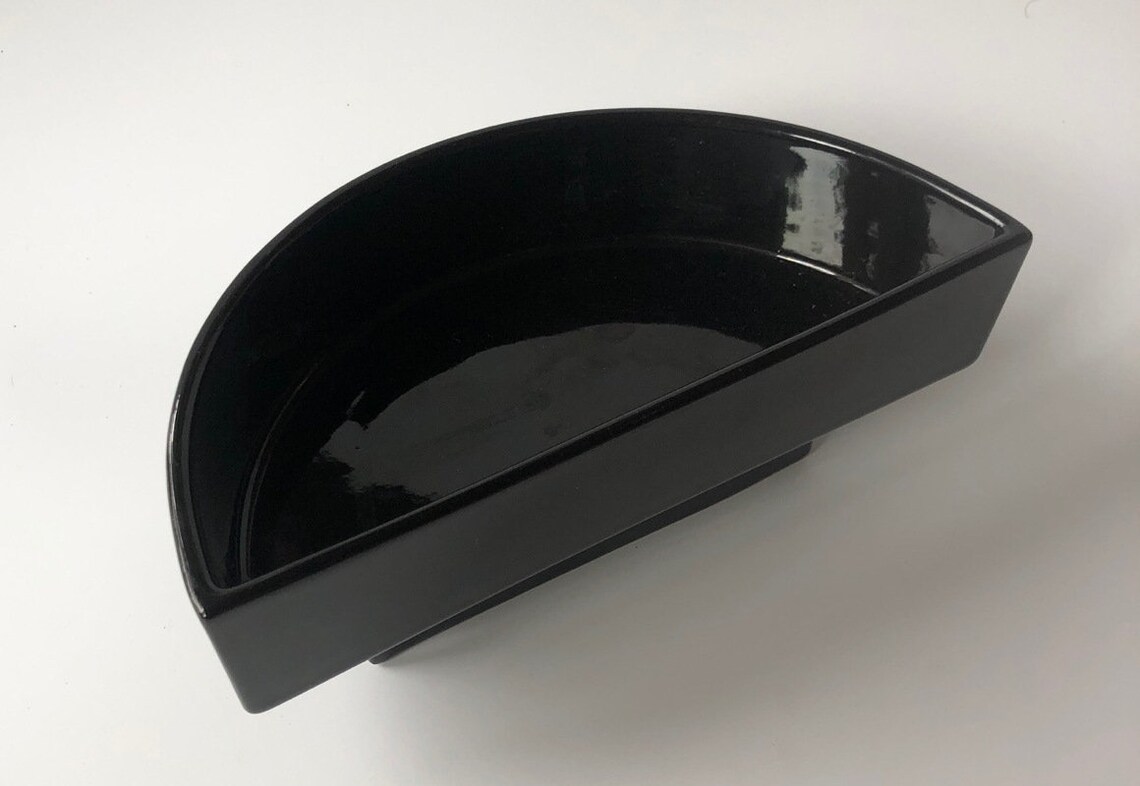 Ikebana Flower Vase Japanese Ceramic Half Moon Etsy