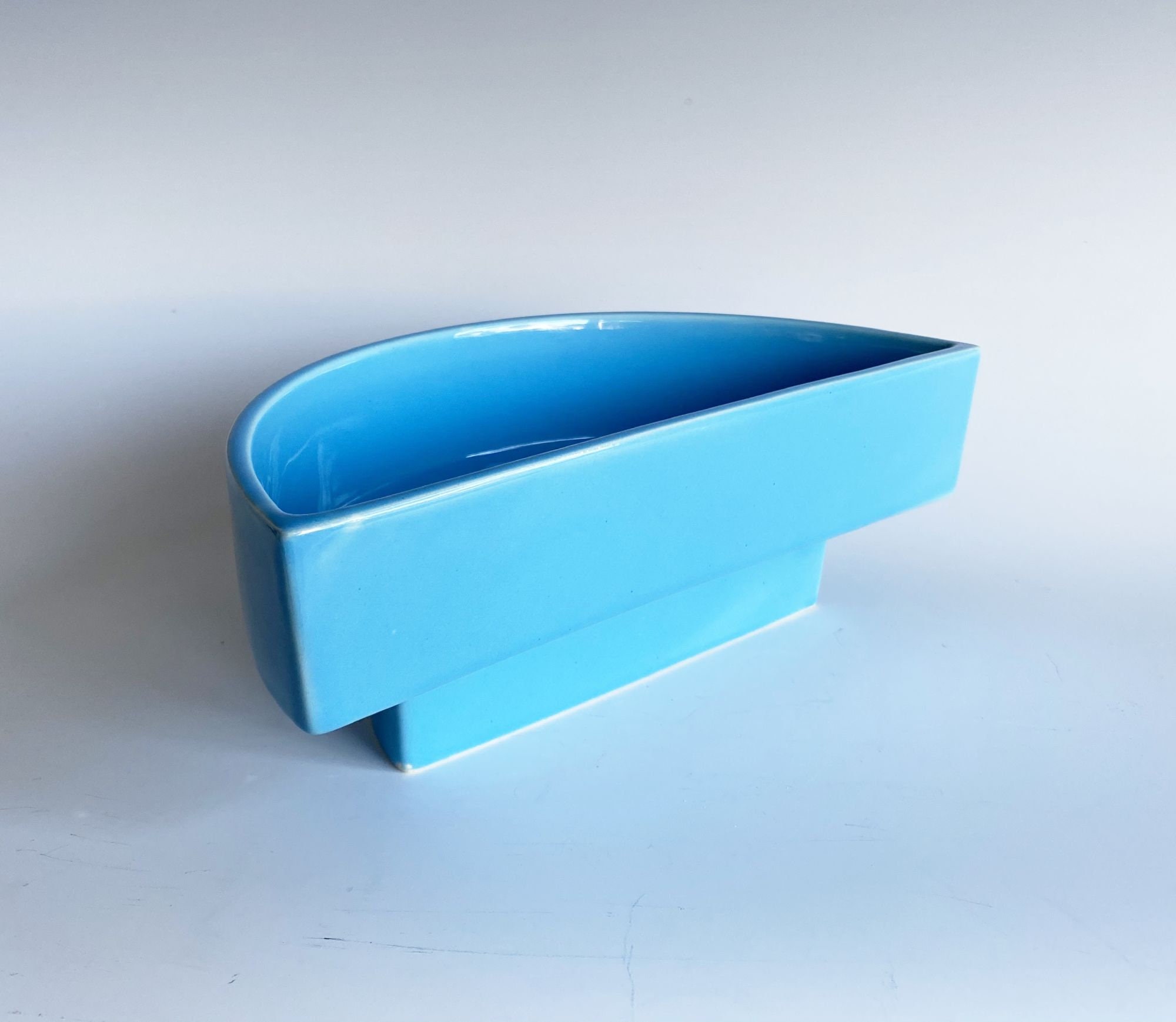 Ikebana Flower Vase Japanese Ceramic Half Moon Etsy