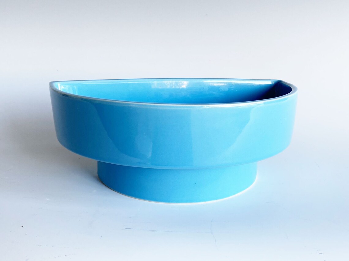 Ikebana Flower Vase Japanese Ceramic Half Moon Etsy