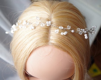 Bridal Tiara Hair Vine Pearl Rhinestones Wedding hair accessories Hair Vine Tiaras Bridal Hair Vine Wedding Hair Vine Bridal Headband