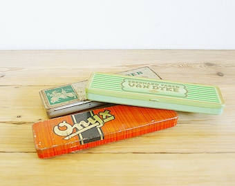 Vintage pencil tin, metal pen case, office supply, Faber Castell Mars Staedtler, Industrial office, Stationery travel, school teacher gift