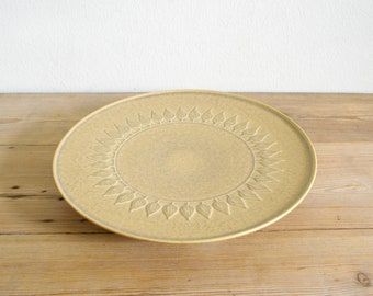 Vintage Quistgaard Relief Kronjyden large serving dish, serving cake plate, Danish mid century modern, Nordic home retro stoneware
