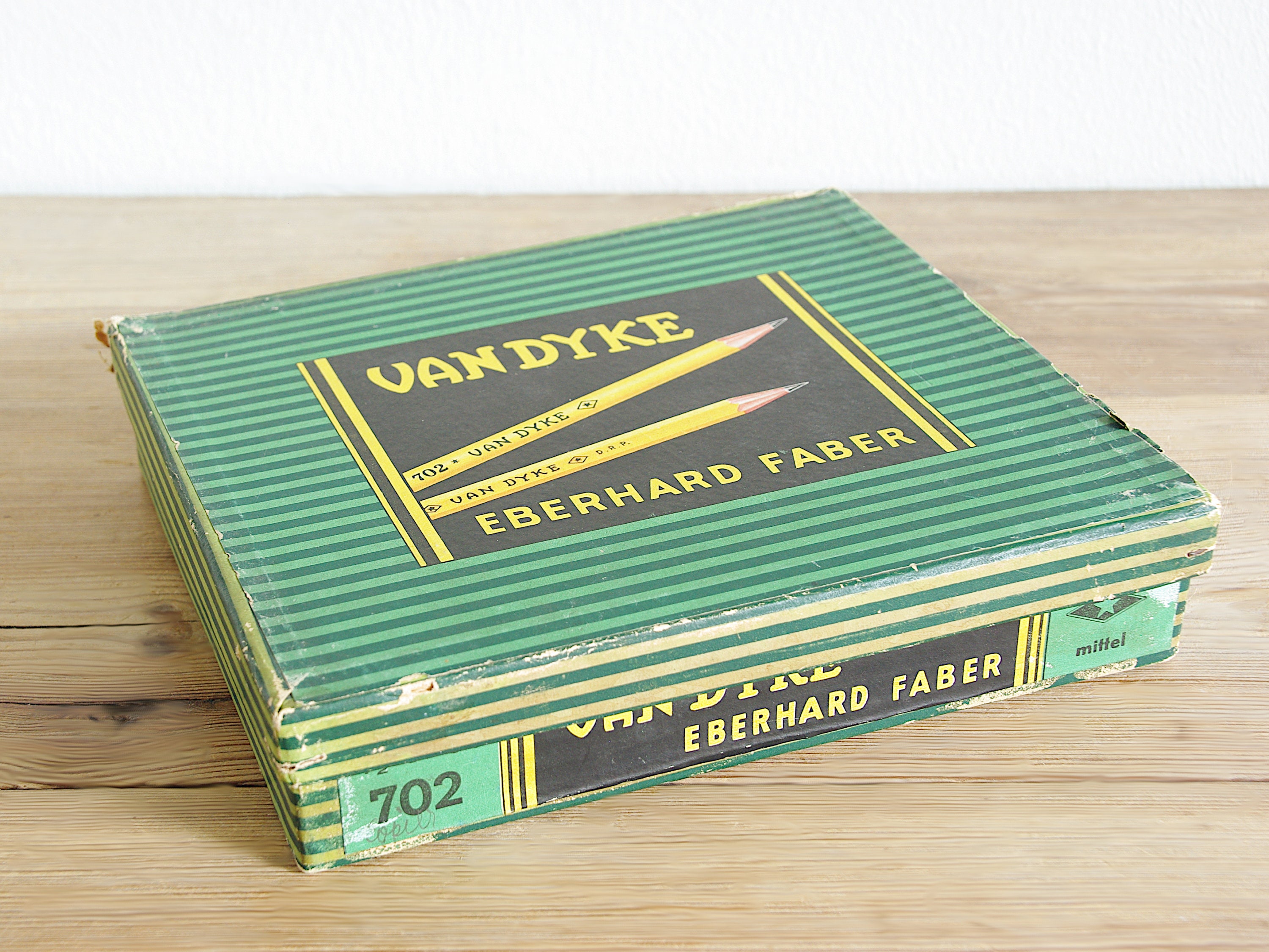 Vintage Rare Cardboard Box for Pencils by Eberhard Faber Van Dyke