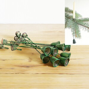 Vintage Weihnachtsbaum Kerzenhalter Set, Skandinavische Feiertage, Pendel, Dänischer Kerzenhalter, Adventskalender, Adventskalender