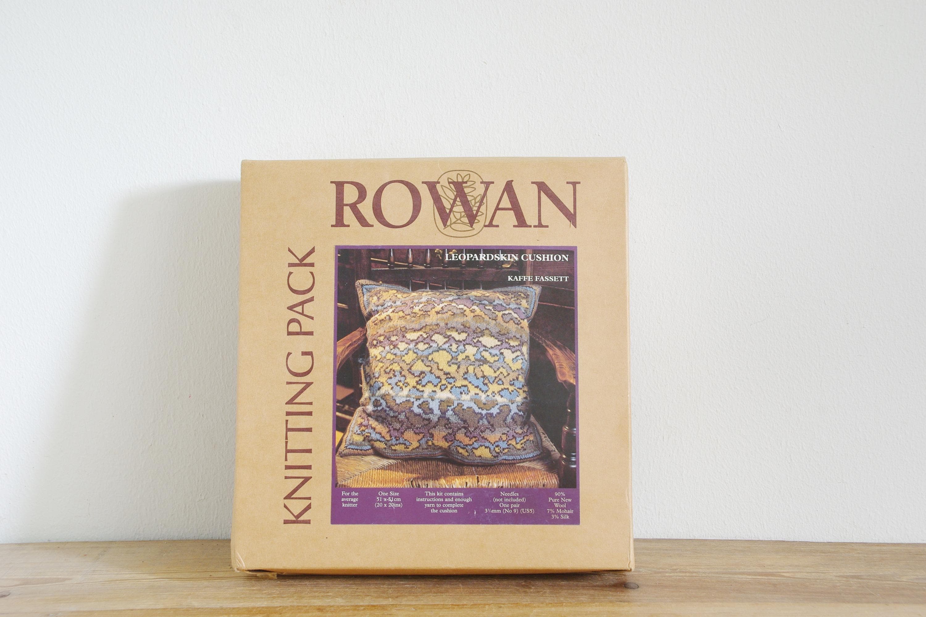 Vintage Kaffe Fassett Leopardskin Cushion Knitting Pack, Rowan