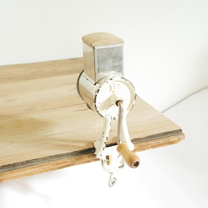 Vintage almond grinder in cream color, Gift for baker, Country kitchen decor, Farmhouse, Baking utensil, collectible mill, nut meal food