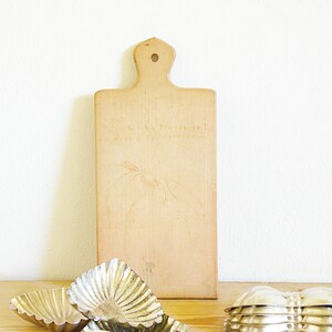 Vintage old kitchen set with cutting board dough wheel crimper apple corer and 9 small molds for cakes, Instant collection Country farmhouse image 5