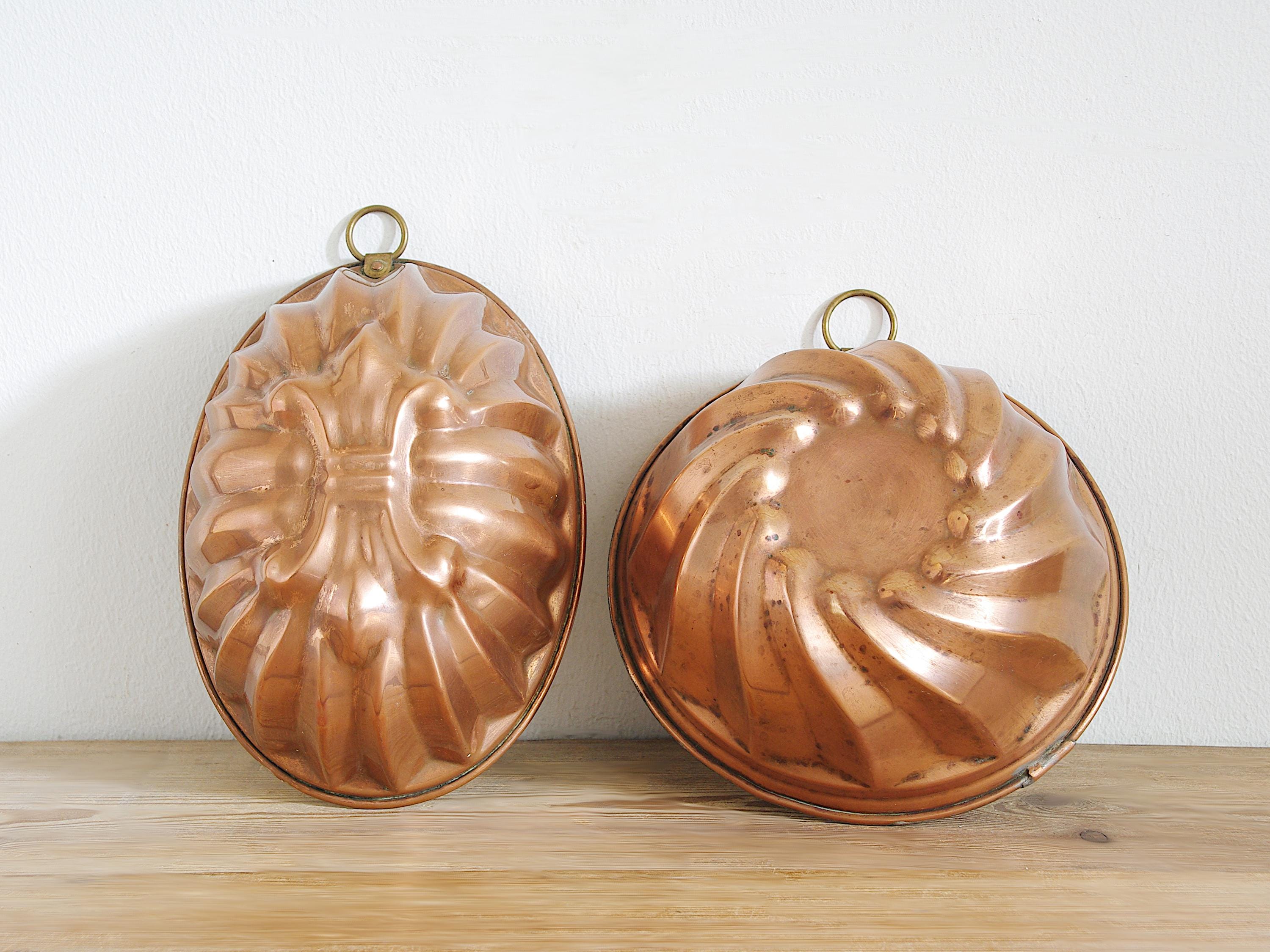 Old kitchen copper molds - Etsy 日本