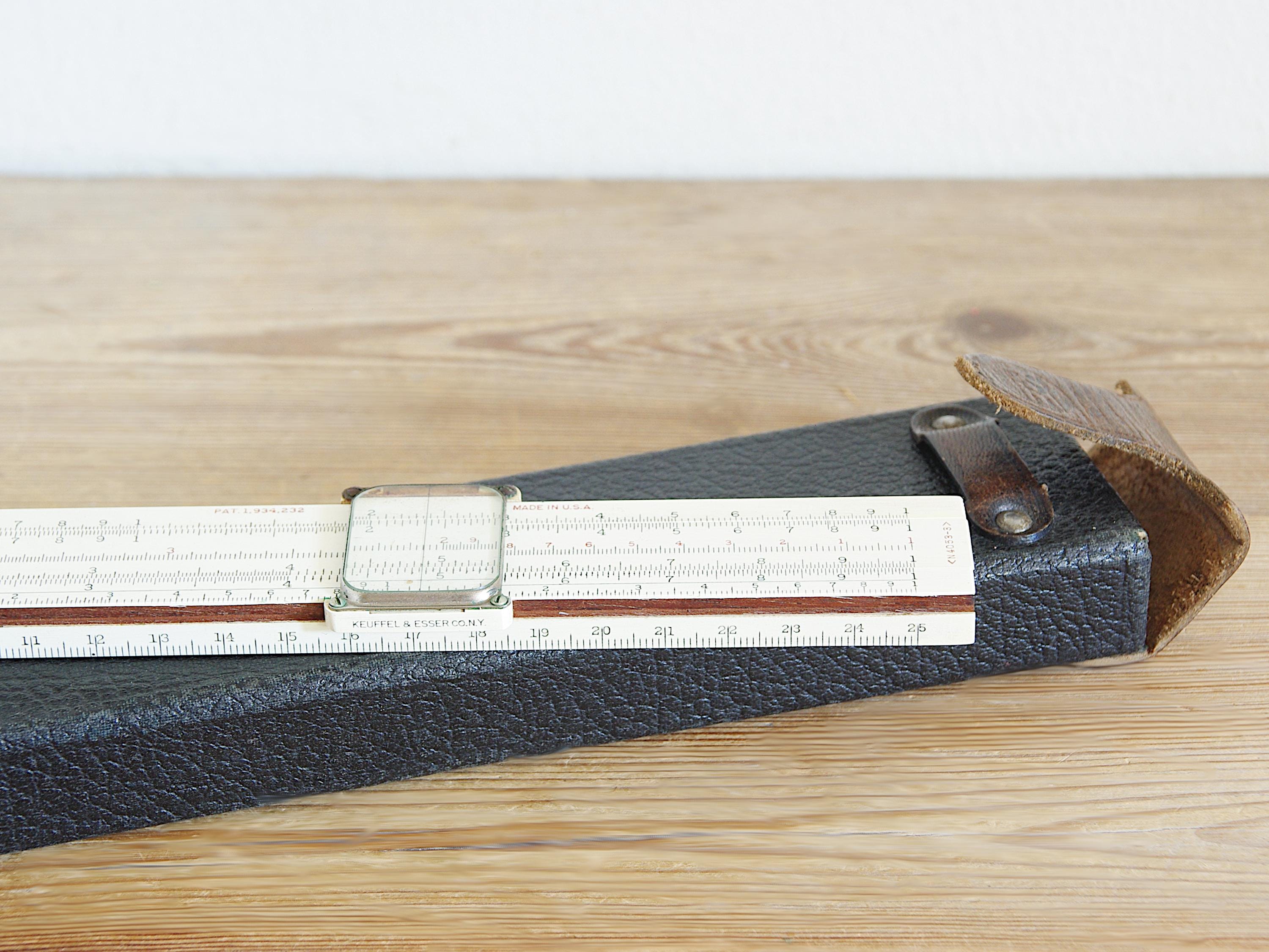 Vintage Keuffel & Esser Slide Ruler in Original Case, Retro Engineering ...