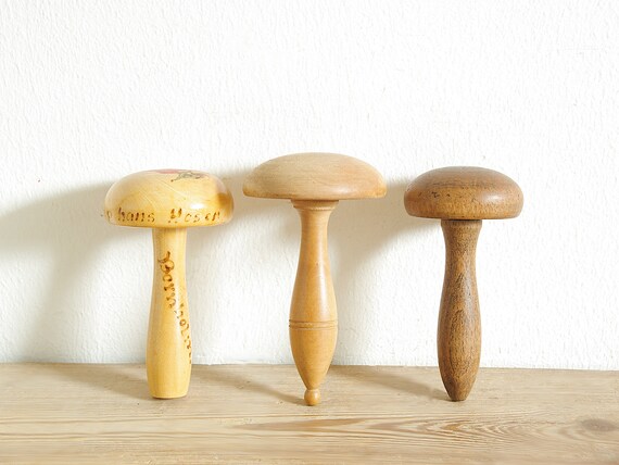 A Pair of Vintage Darning Mushrooms,  UK