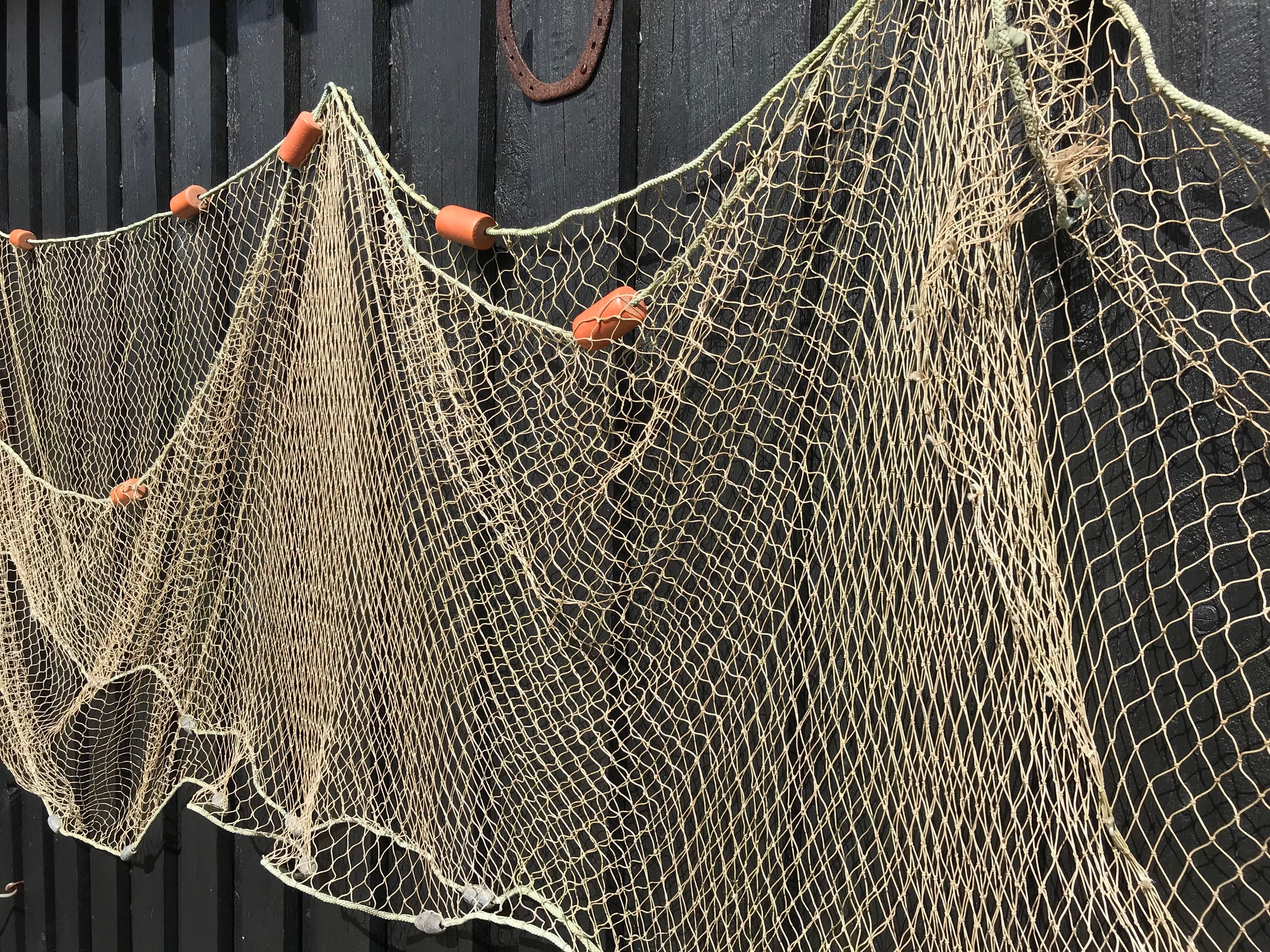 Vintage Fishing Net With Floats and Lead Weights, Original Old Fishnet for  Nautical Decor, Outdoor Patio Party, Display Shop Booth Wall 