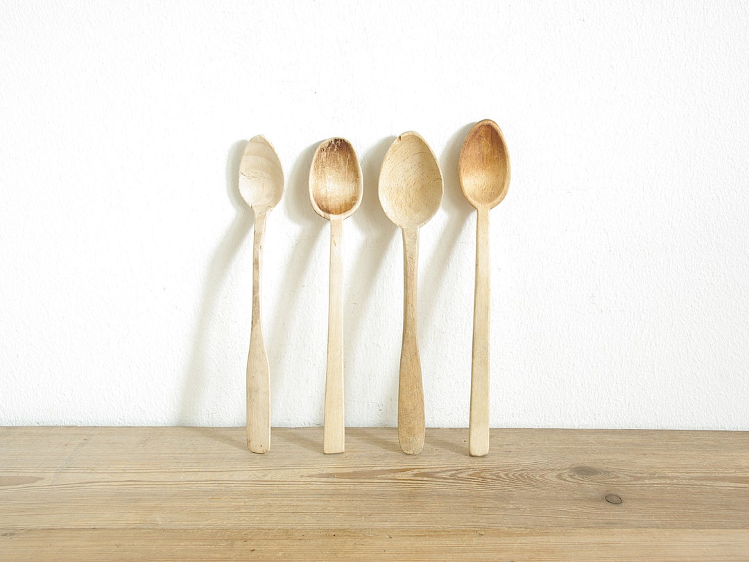 Vintage Antique Wooden Spoon, Swedish Eating Spoon, Rustic Primitive ...
