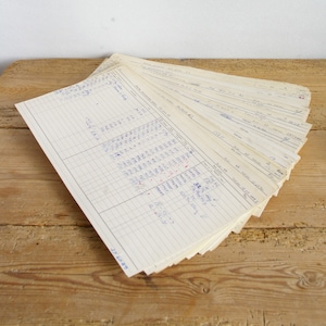 Tarjetas de índice vintage 15 grandes, suministros de papelería, farmacia de contabilidad industrial, tarjetas de índice, scrapbooking, diario, collage efímero