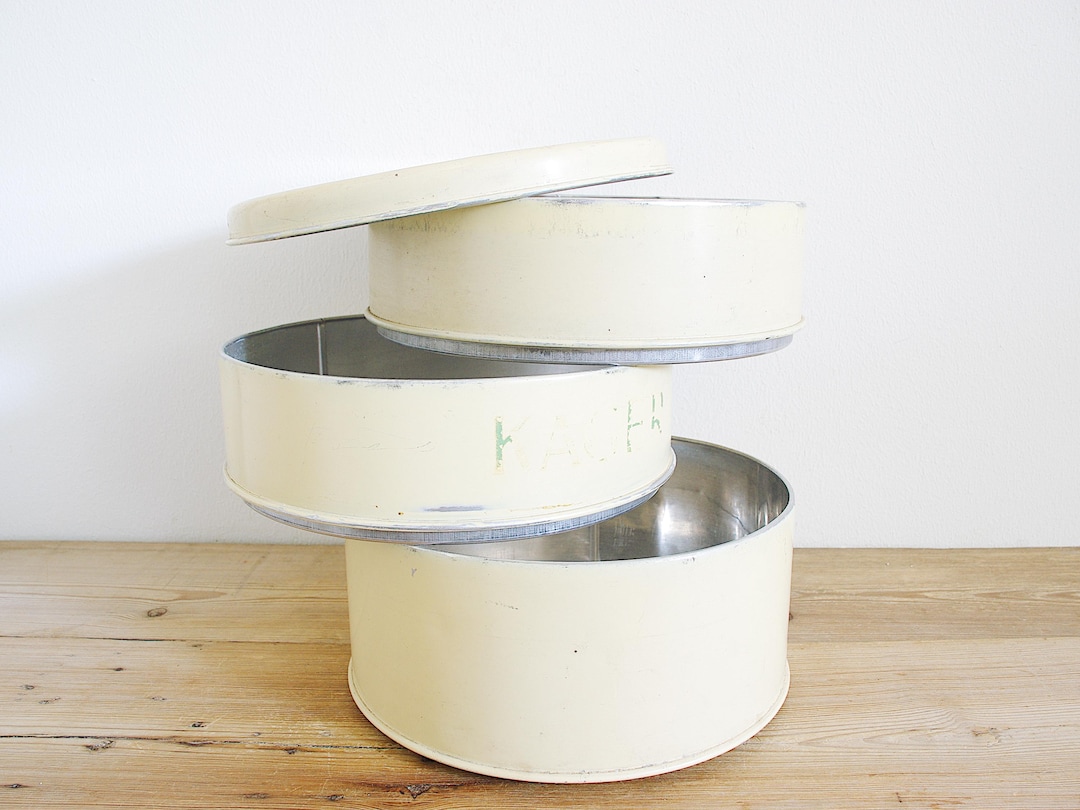 Vintage Tala 3 Tiered or Triple Stacking Cookie Tin, Round Cake