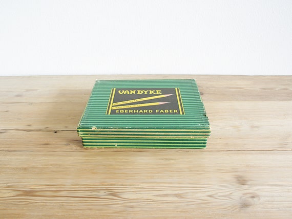 Vintage Rare Cardboard Box for Pencils by Eberhard Faber Van Dyke