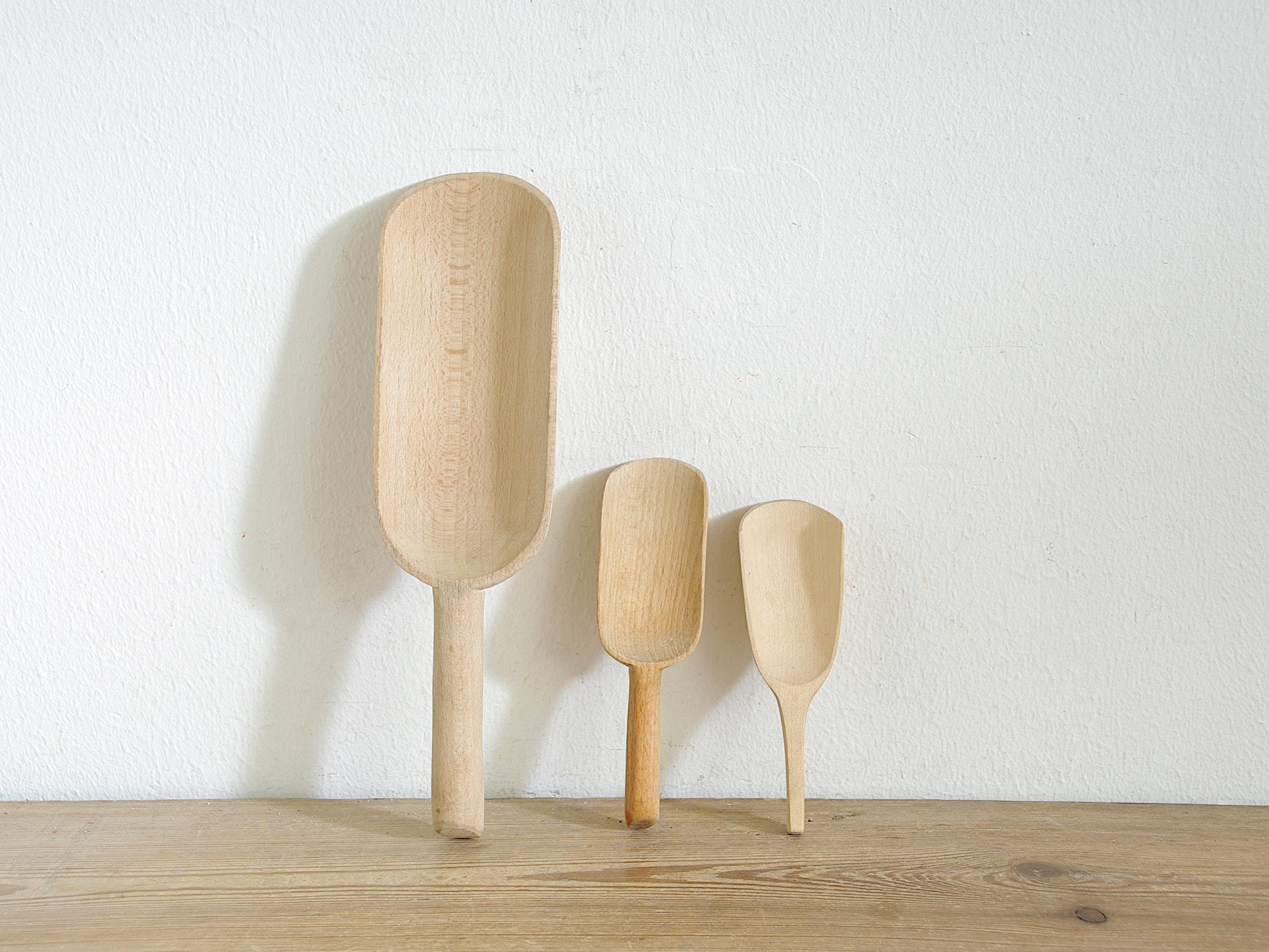 Support De Cuillères Vintage En Bois – 20 Cuillères – Fleurs Sculptées – Cuisine