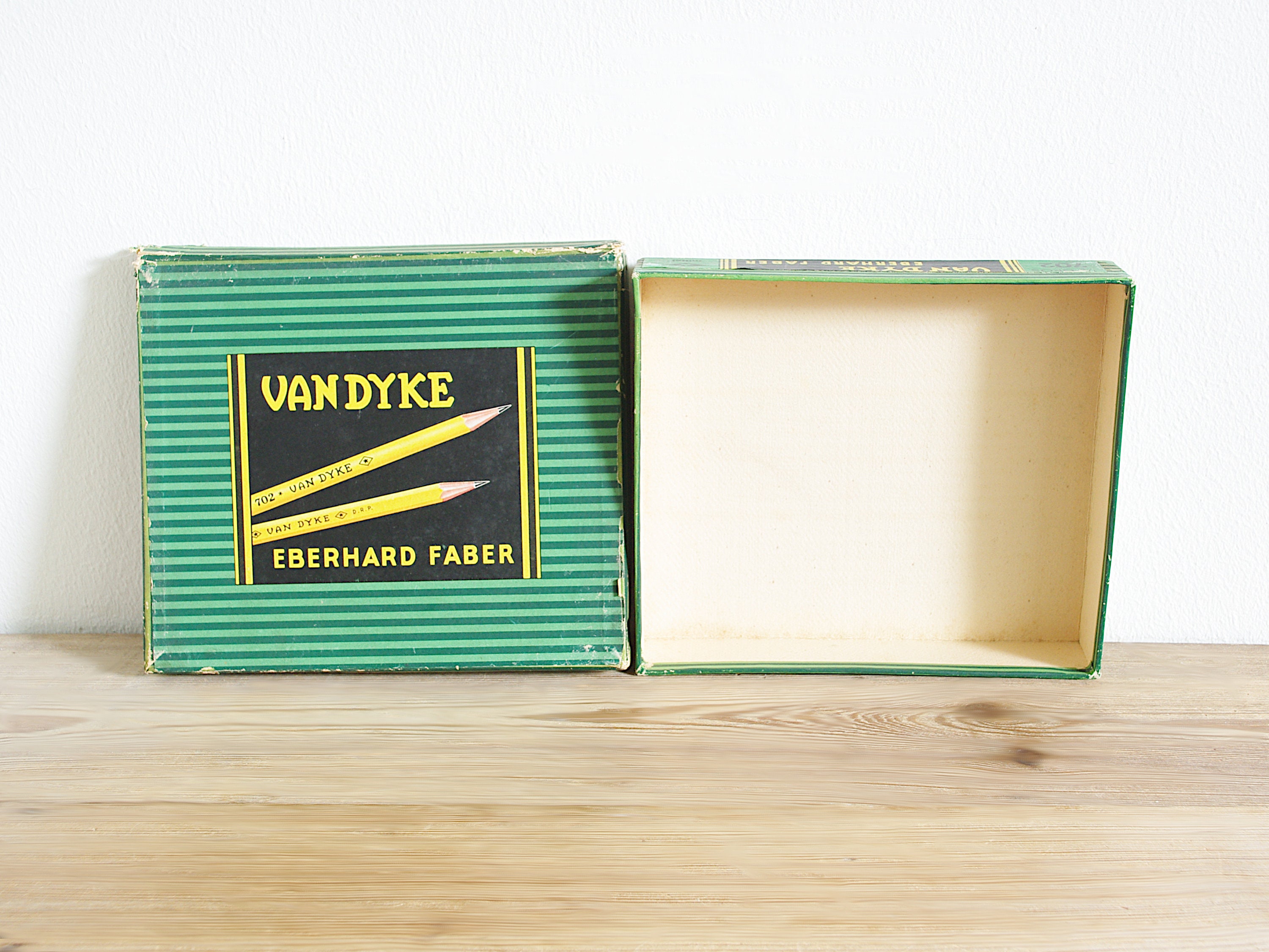 Vintage Rare Cardboard Box for Pencils by Eberhard Faber Van Dyke