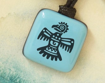 Aztec Eagle. Eagle symbol. Eagle Warrior. Aztec pendant. American eagle necklace. Symbol of nature. Eagle amulet.