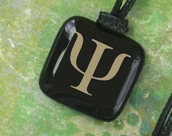 Psi. Pendant Psi. Greek letter for psychology. Gift for psychologist, therapist. Future Psychologist. Mental health therapist. Psyche