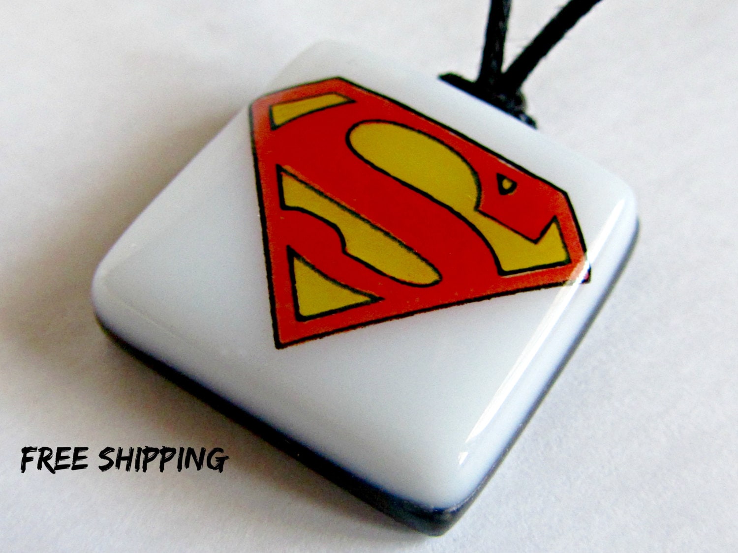 Superman pendant. Movie hero jewelry. Comiccon necklace. Etsy