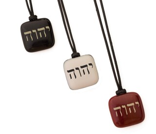 LIKGREAT Orecchini Pendenti Con Tetragramma Ebraico יהוה - Nome Di Dio Geova In Acciaio Inossidabile, Disponibili Oro E Argento